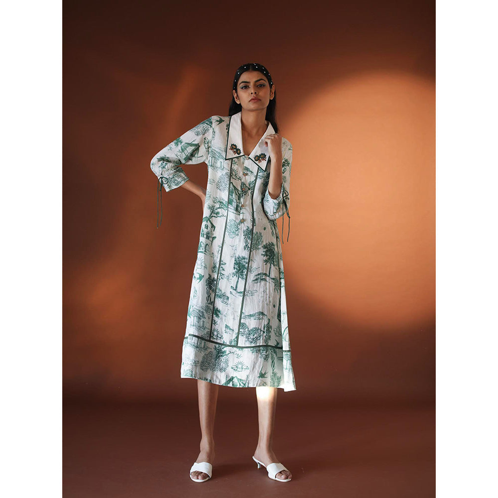 Pozruh By Aiman Sidra White Tunic Dress