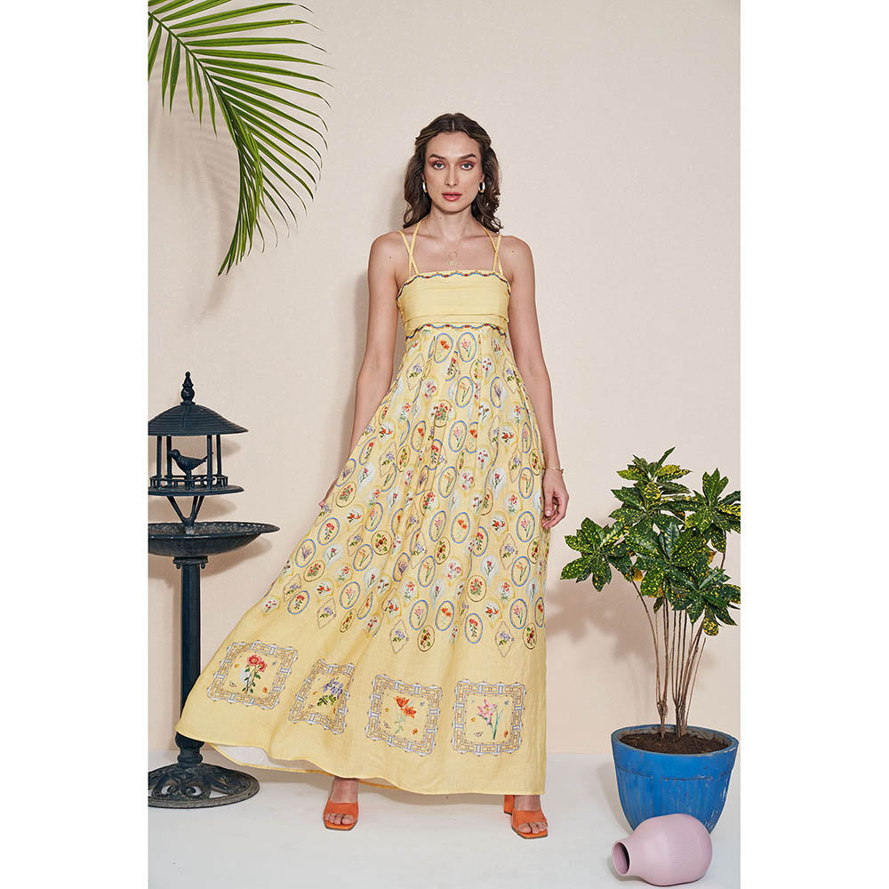 Pozruh By Aiman Elvira Printed Maxi Dress