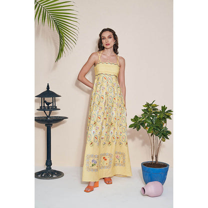 Pozruh By Aiman Elvira Printed Maxi Dress