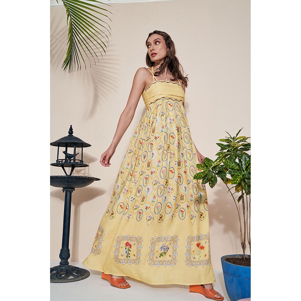 Pozruh By Aiman Elvira Printed Maxi Dress