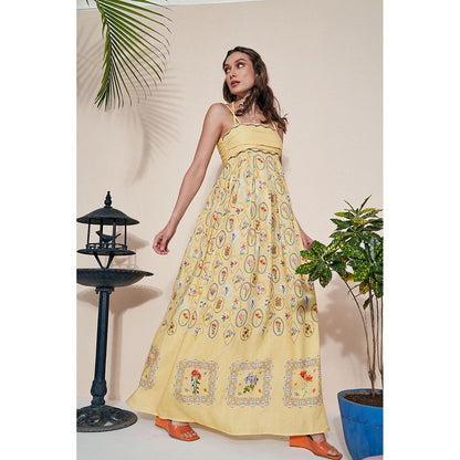 Pozruh By Aiman Elvira Printed Maxi Dress