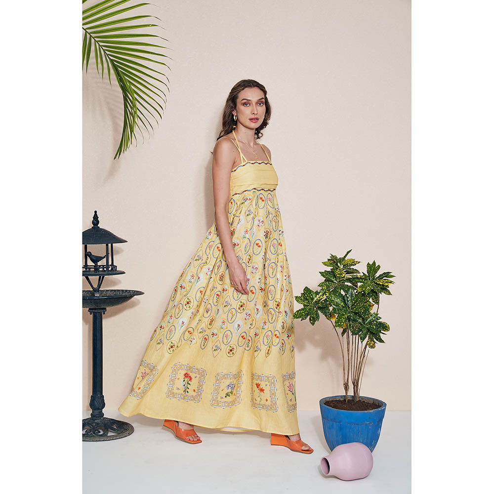 Pozruh By Aiman Elvira Printed Maxi Dress