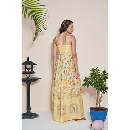 Pozruh By Aiman Elvira Printed Maxi Dress