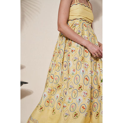 Pozruh By Aiman Elvira Printed Maxi Dress