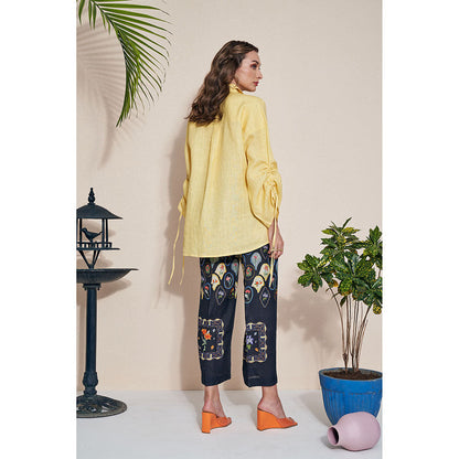 Pozruh By Aiman Billie Draw String Shirt Yellow