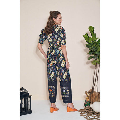 Pozruh By Aiman Raven Top & Raven Pants with Belt Co-Ord (Set of 3)