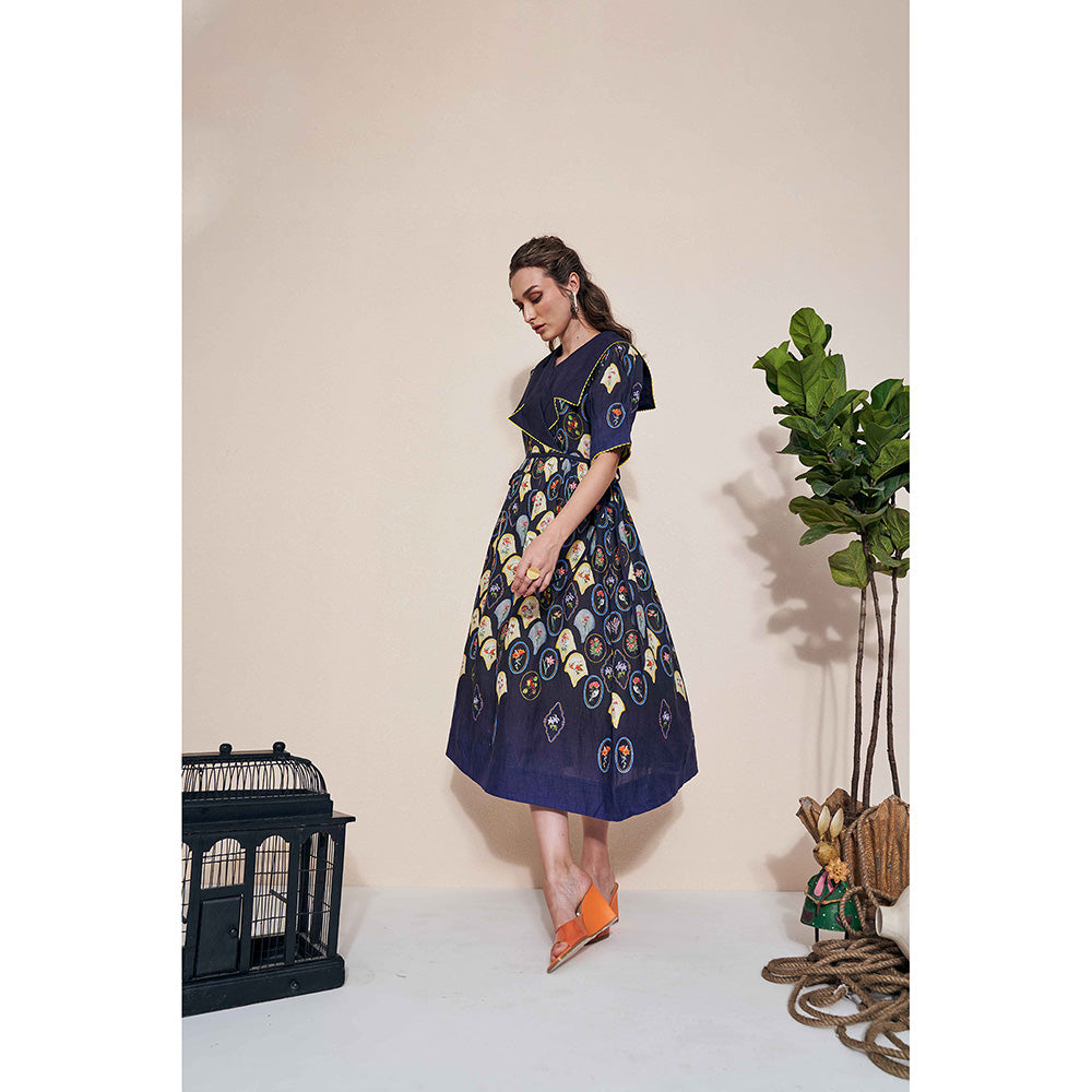 Pozruh By Aiman Stellar Jay Collared Midi Dress
