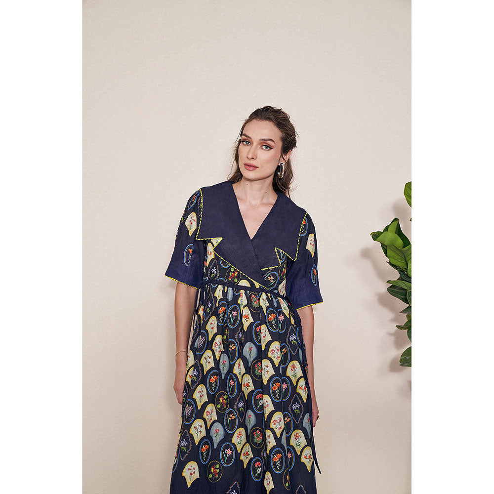 Pozruh By Aiman Stellar Jay Collared Midi Dress