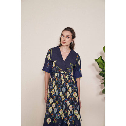 Pozruh By Aiman Stellar Jay Collared Midi Dress