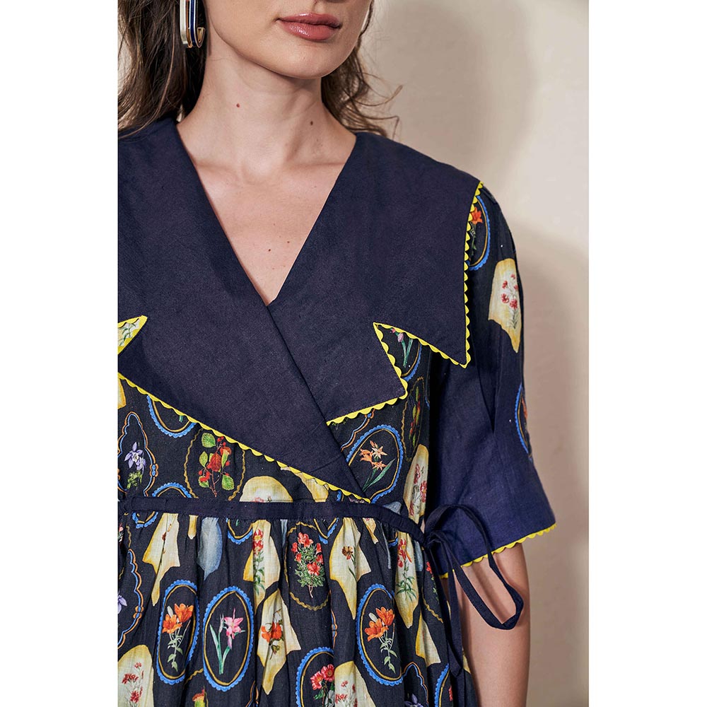 Pozruh By Aiman Stellar Jay Collared Midi Dress