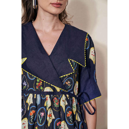 Pozruh By Aiman Stellar Jay Collared Midi Dress