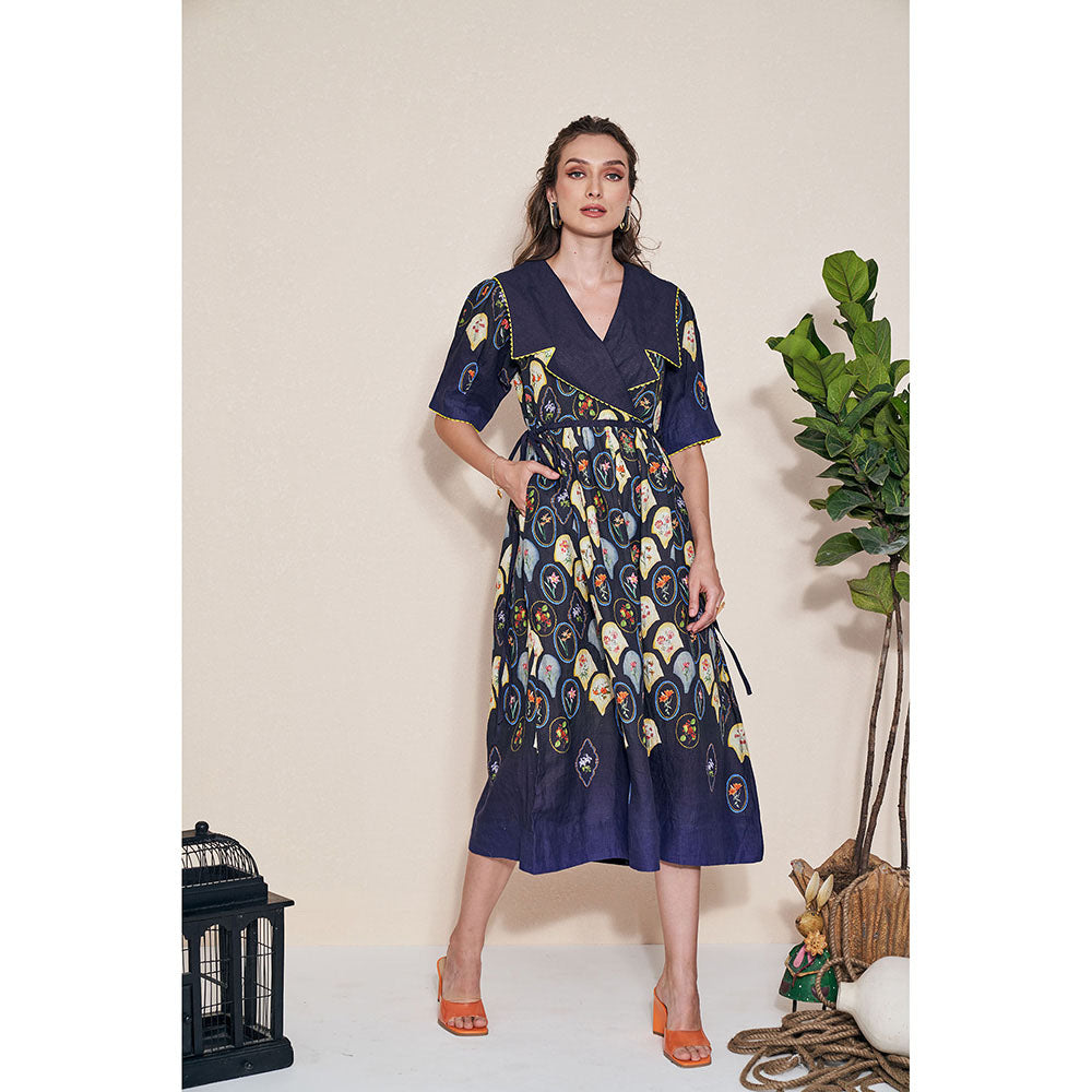 Pozruh By Aiman Stellar Jay Collared Midi Dress