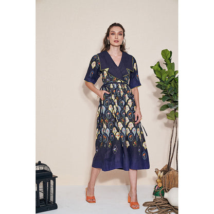 Pozruh By Aiman Stellar Jay Collared Midi Dress