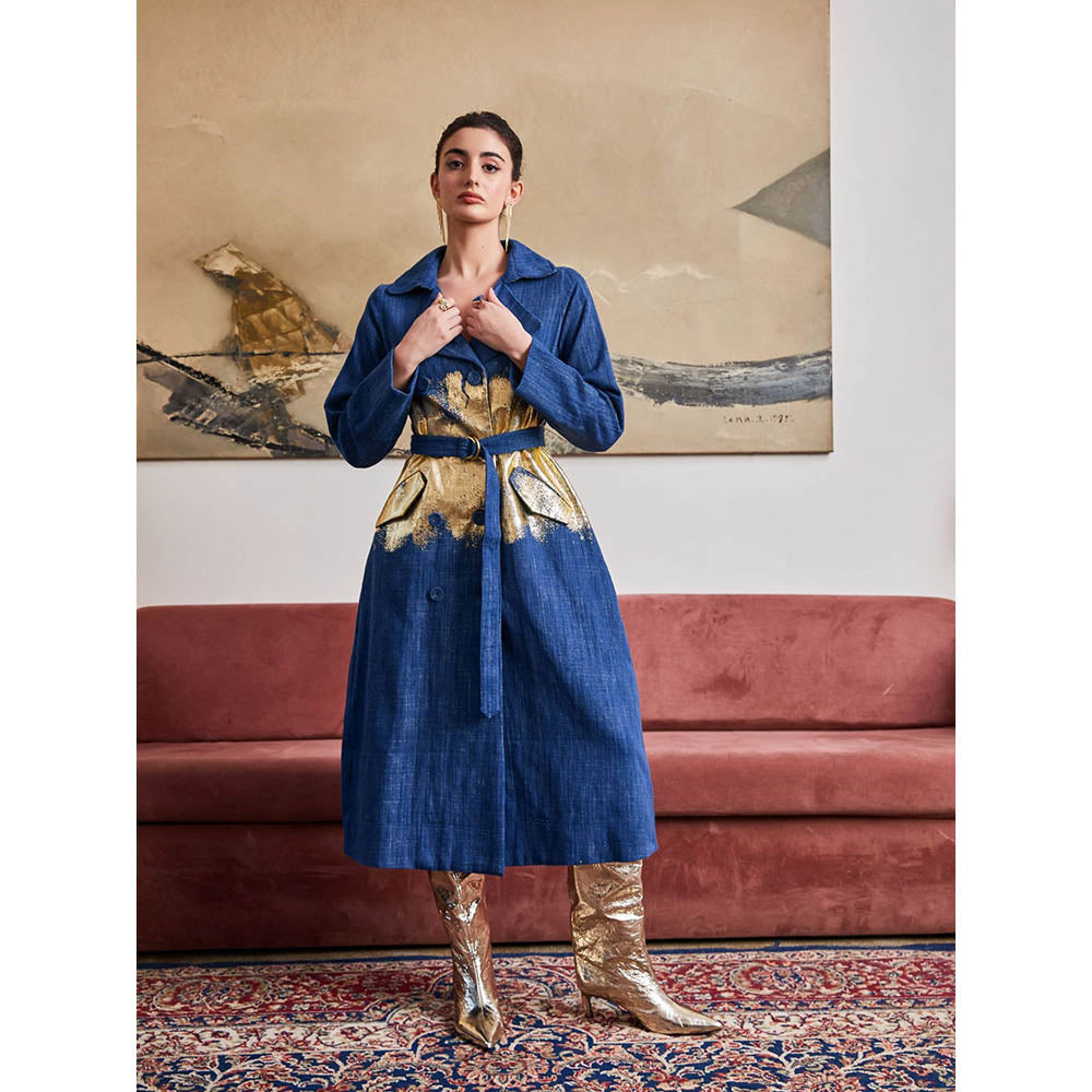 Pozruh By Aiman Blaze Denim Trench (Set of 2)
