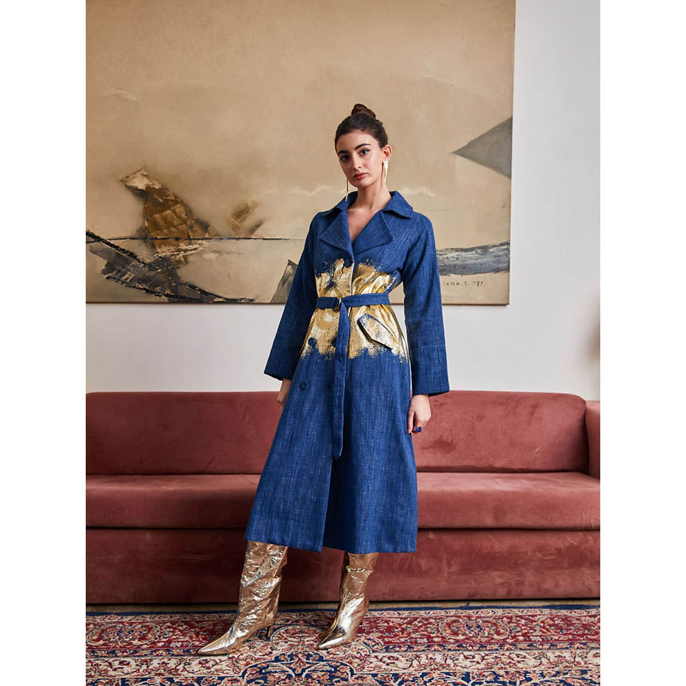 Pozruh By Aiman Blaze Denim Trench (Set of 2)