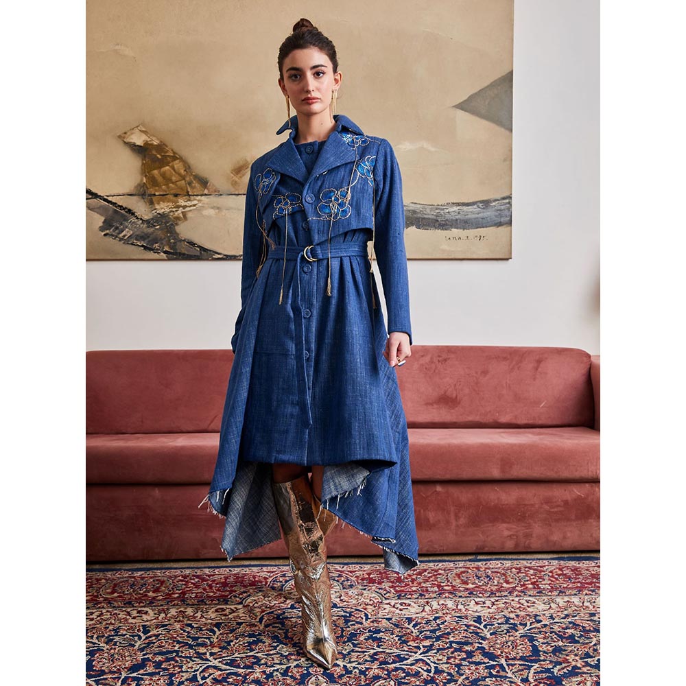 Pozruh By Aiman Phoenix Denim Jacket & Dress (Set of 3)