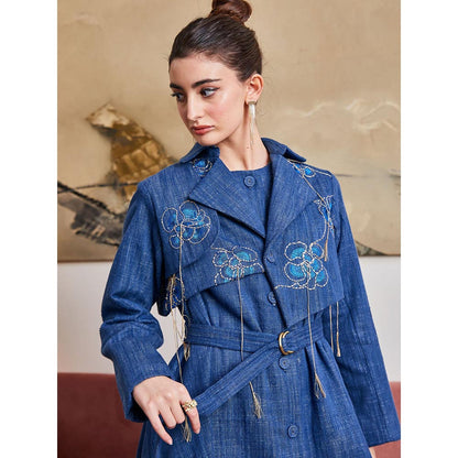 Pozruh By Aiman Phoenix Denim Jacket & Dress (Set of 3)