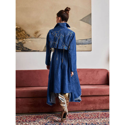 Pozruh By Aiman Phoenix Denim Crop Jacket