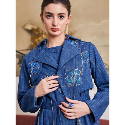 Pozruh By Aiman Phoenix Denim Crop Jacket