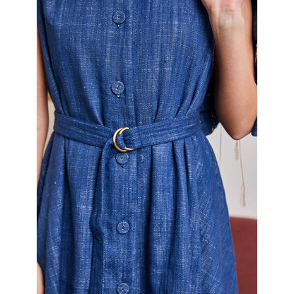 Pozruh By Aiman Phoenix Denim Asymmetric Dress