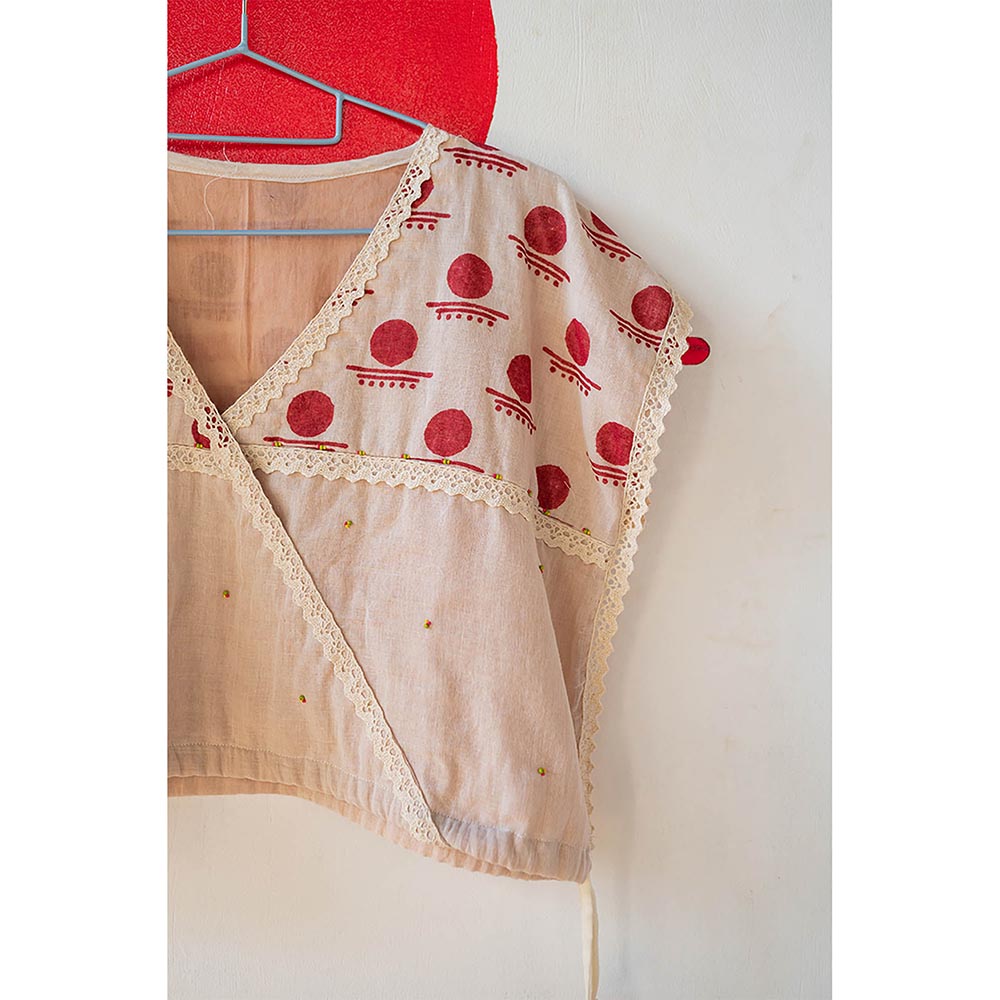 PRATHAA Kaftan Blouse - Snigdha Beige