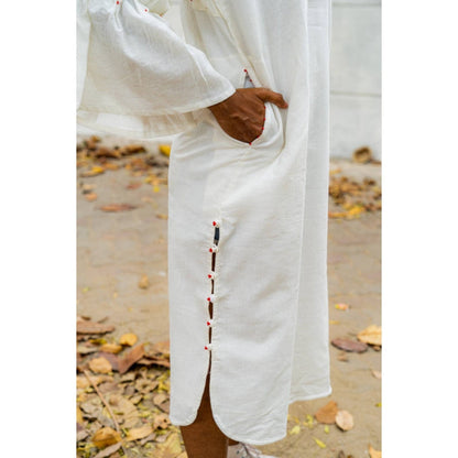 PRATHAA White Women Tunic with Pant