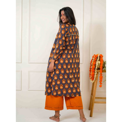 PRATHAA Taal Kosha Batik Printed Kurta and Straight Pants