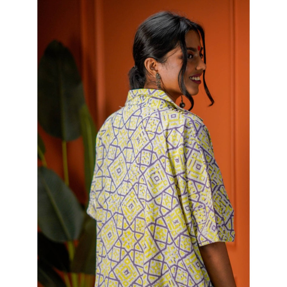 PRATHAA Taal Veda Set - Printed Batik Kaftan And Pant