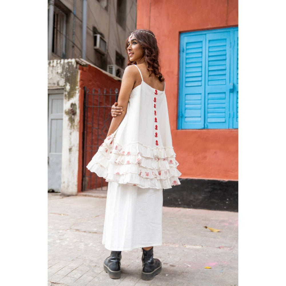 PRATHAA Set : Frill Top And Lungi Skirt - Shvet