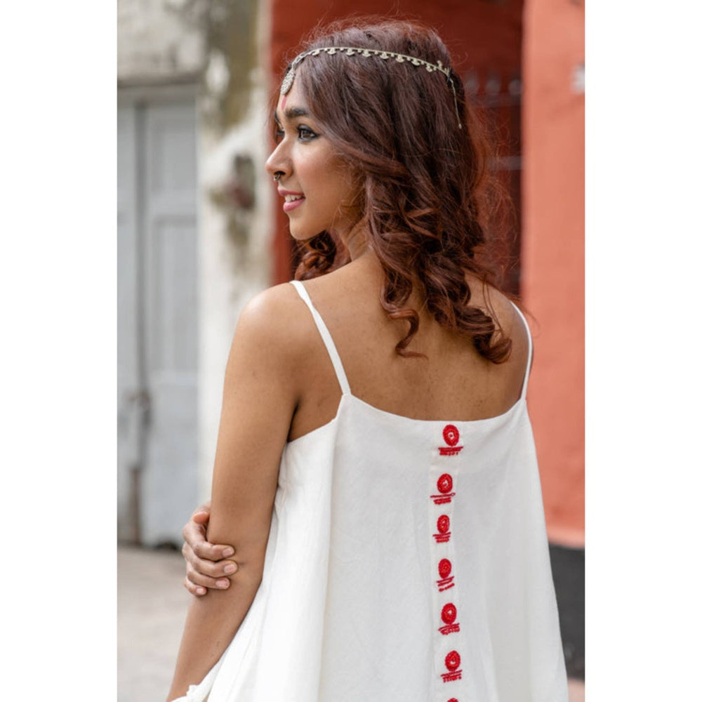 PRATHAA Set : Frill Top And Lungi Skirt - Shvet