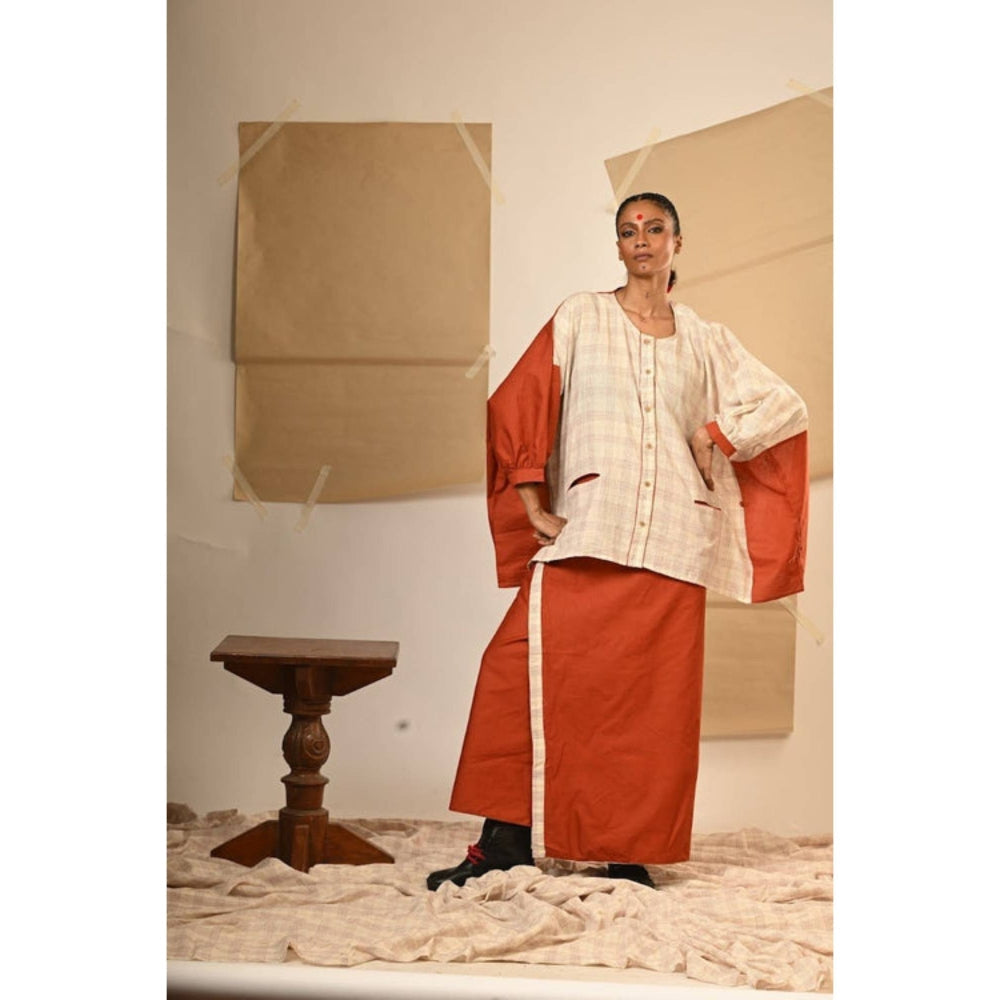 PRATHAA Set : Kaftan Shirt With Skirt - Taana Baana