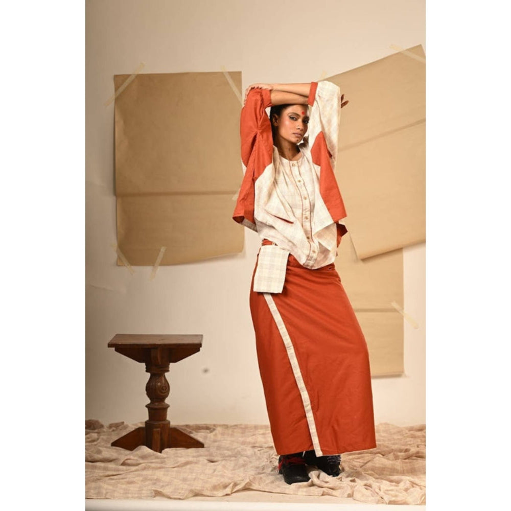 PRATHAA Set : Kaftan Shirt With Skirt - Taana Baana