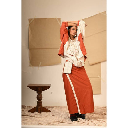 PRATHAA Set : Kaftan Shirt With Skirt - Taana Baana