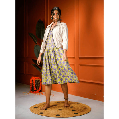 PRATHAA Taal Raga Set - Printed Dress and Jacket