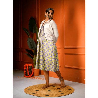 PRATHAA Taal Raga Set - Printed Dress and Jacket