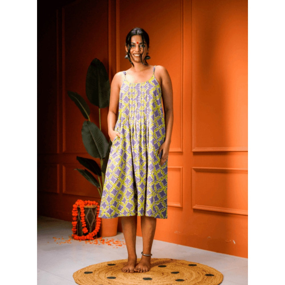 PRATHAA Taal Raga Set - Printed Dress and Jacket