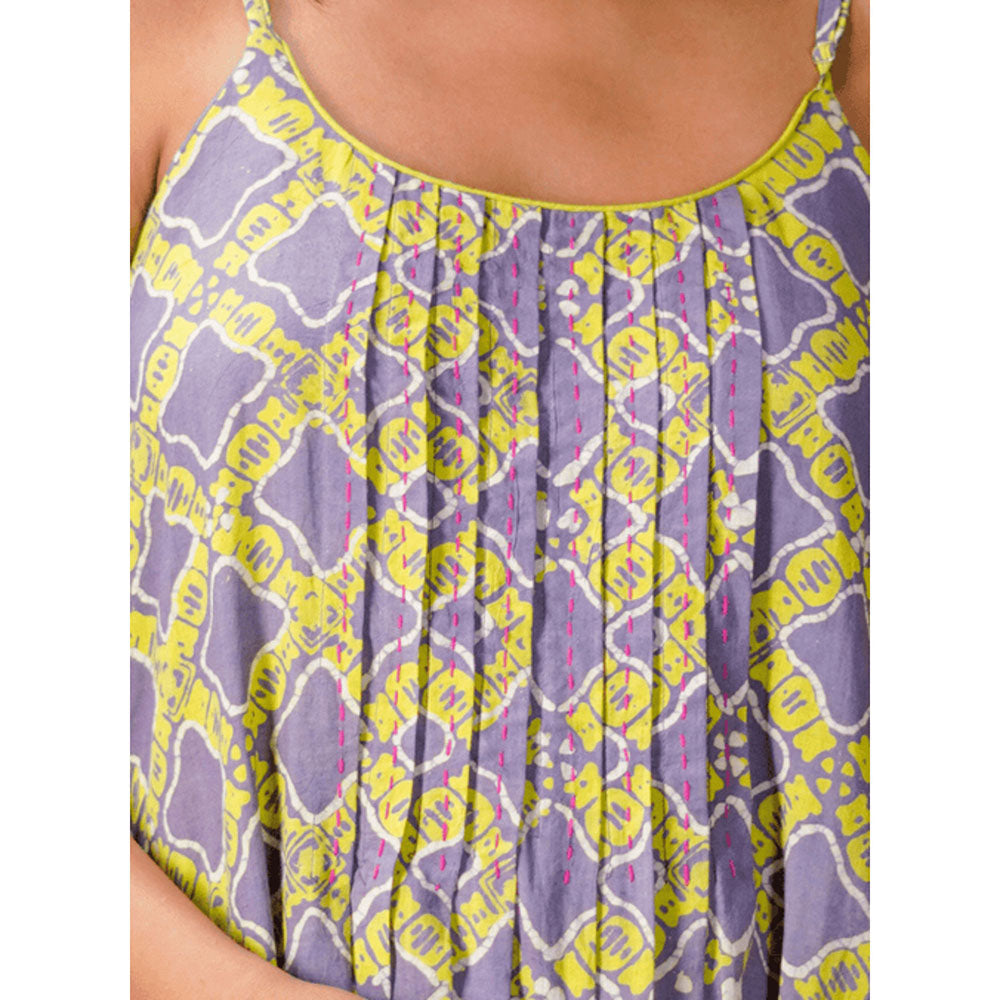 PRATHAA Taal Raga Set - Printed Dress and Jacket