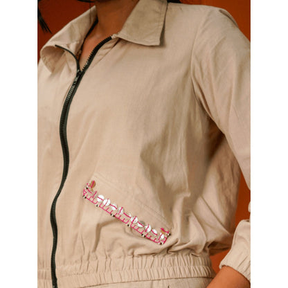 PRATHAA Taal Raga Set - Printed Dress and Jacket