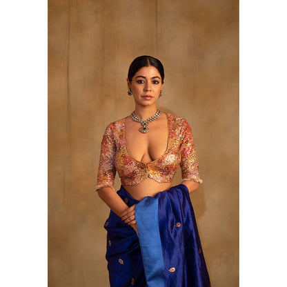 PRIYANKA RAAJIV Gauransh Embellished Scoop Neck Stitched Blouse