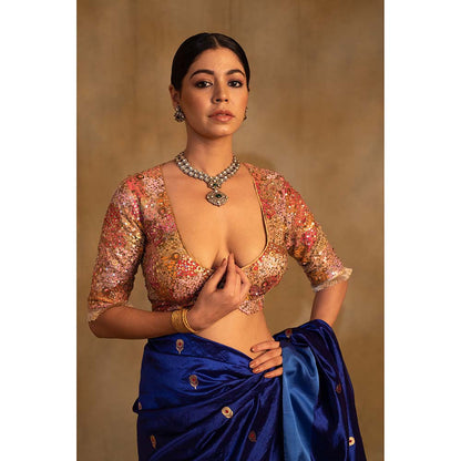 PRIYANKA RAAJIV Gauransh Embellished Scoop Neck Stitched Blouse