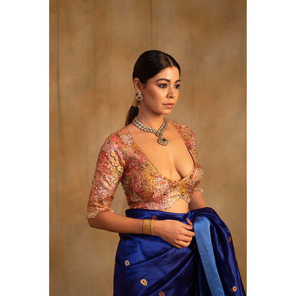 PRIYANKA RAAJIV Gauransh Embellished Scoop Neck Stitched Blouse