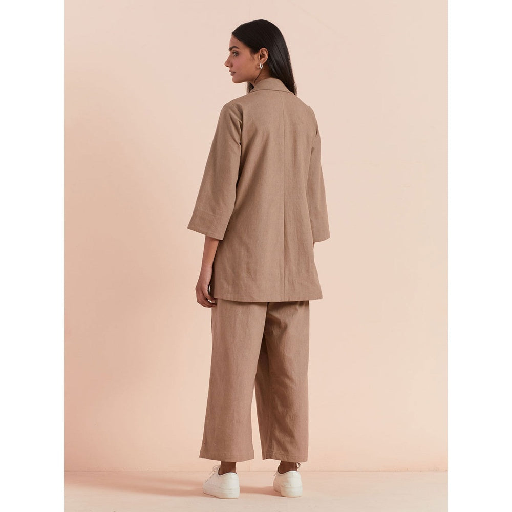 Priya Chaudhary Solid Beige Co-ord (Set of 2)