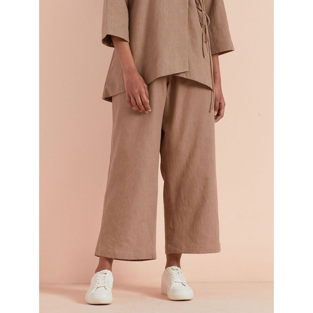 Priya Chaudhary Solid Beige Co-ord (Set of 2)
