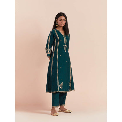 Priya Chaudhary Green Soft Chanderi Kurta