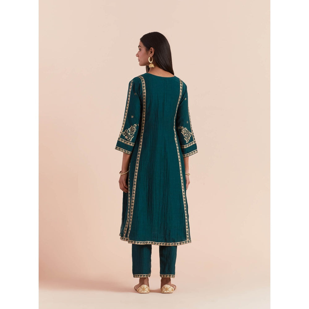 Priya Chaudhary Green Soft Chanderi Kurta