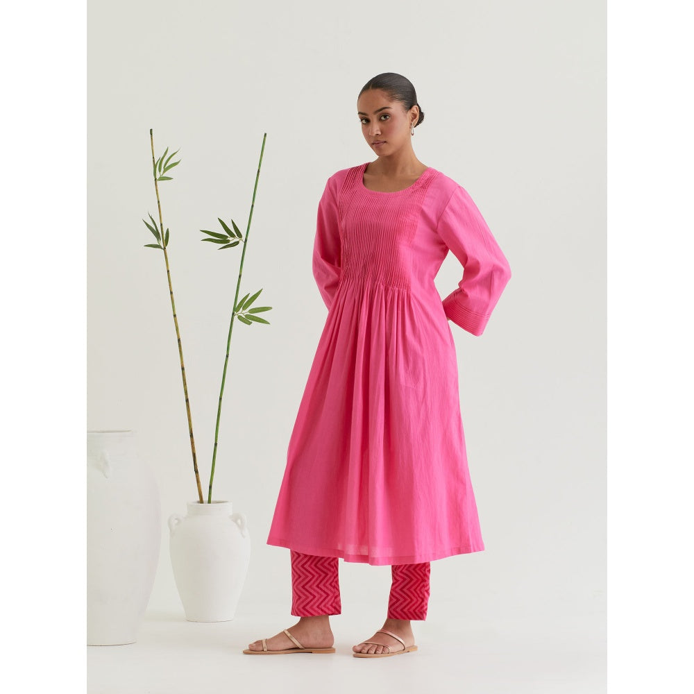 Priya Chaudhary Pink Printed Pant