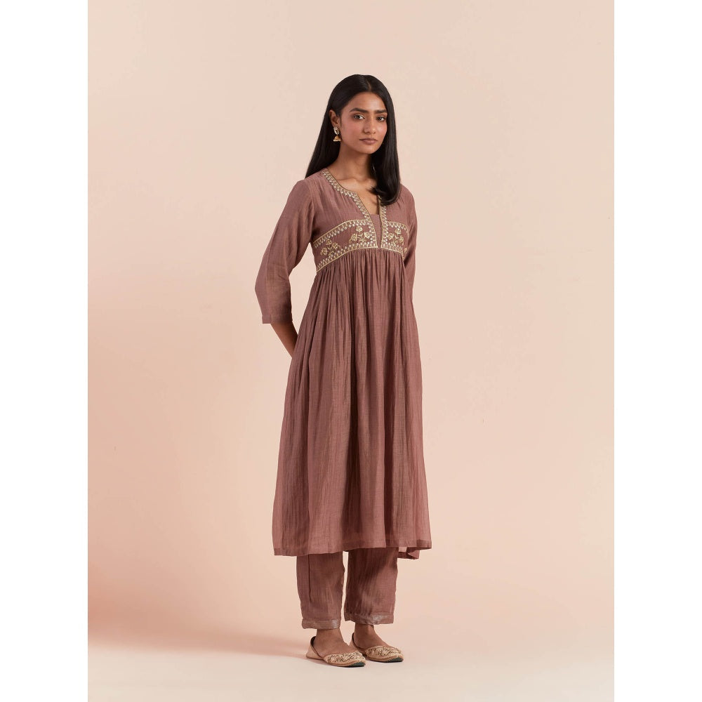 Priya Chaudhary Brown Anarkali Kurta