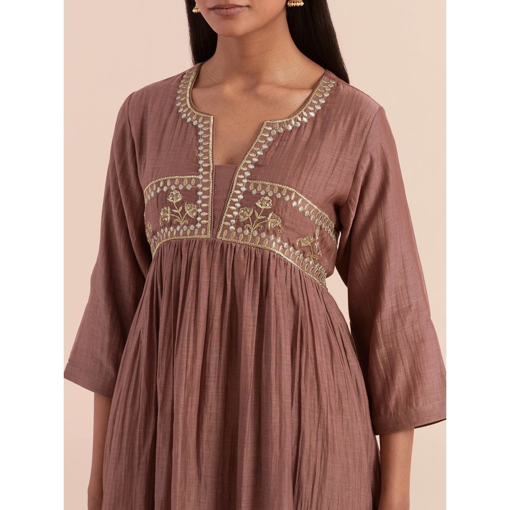 Priya Chaudhary Brown Anarkali Kurta