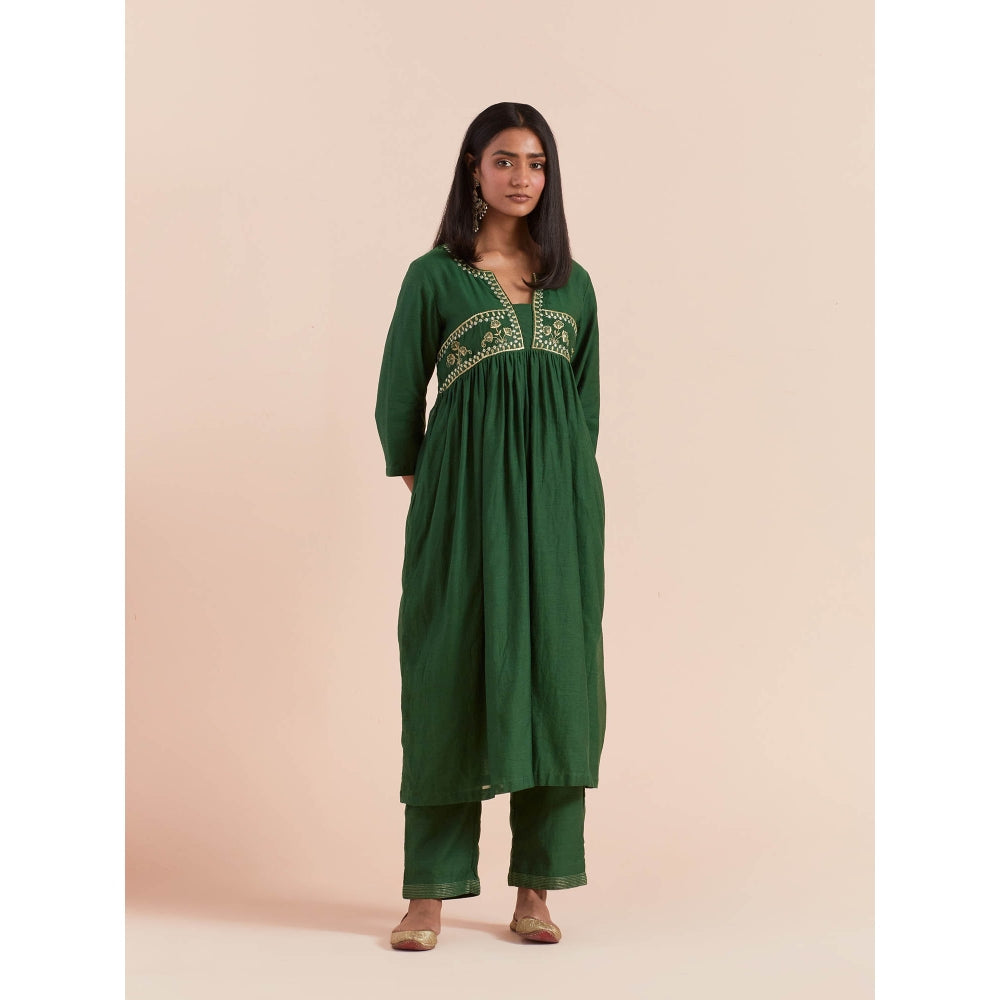 Priya Chaudhary Green Anarkali Kurta