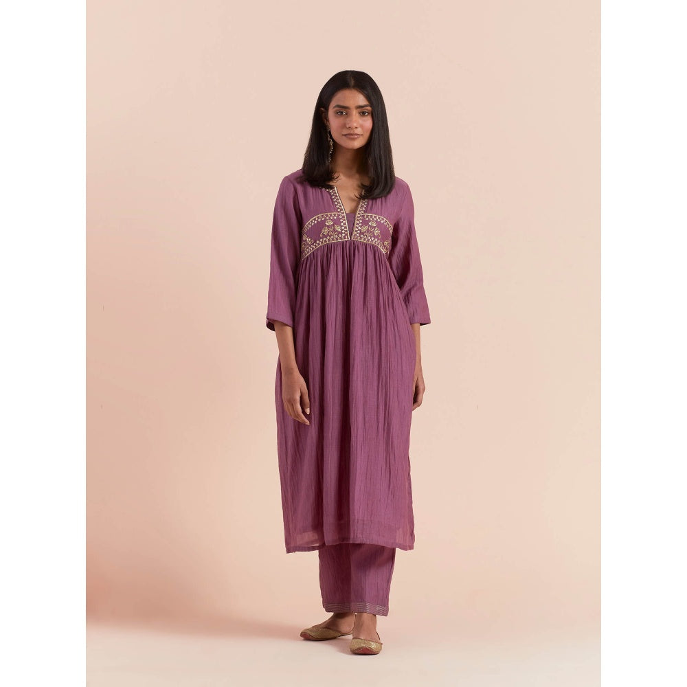 Priya Chaudhary Purple Anarkali Kurta